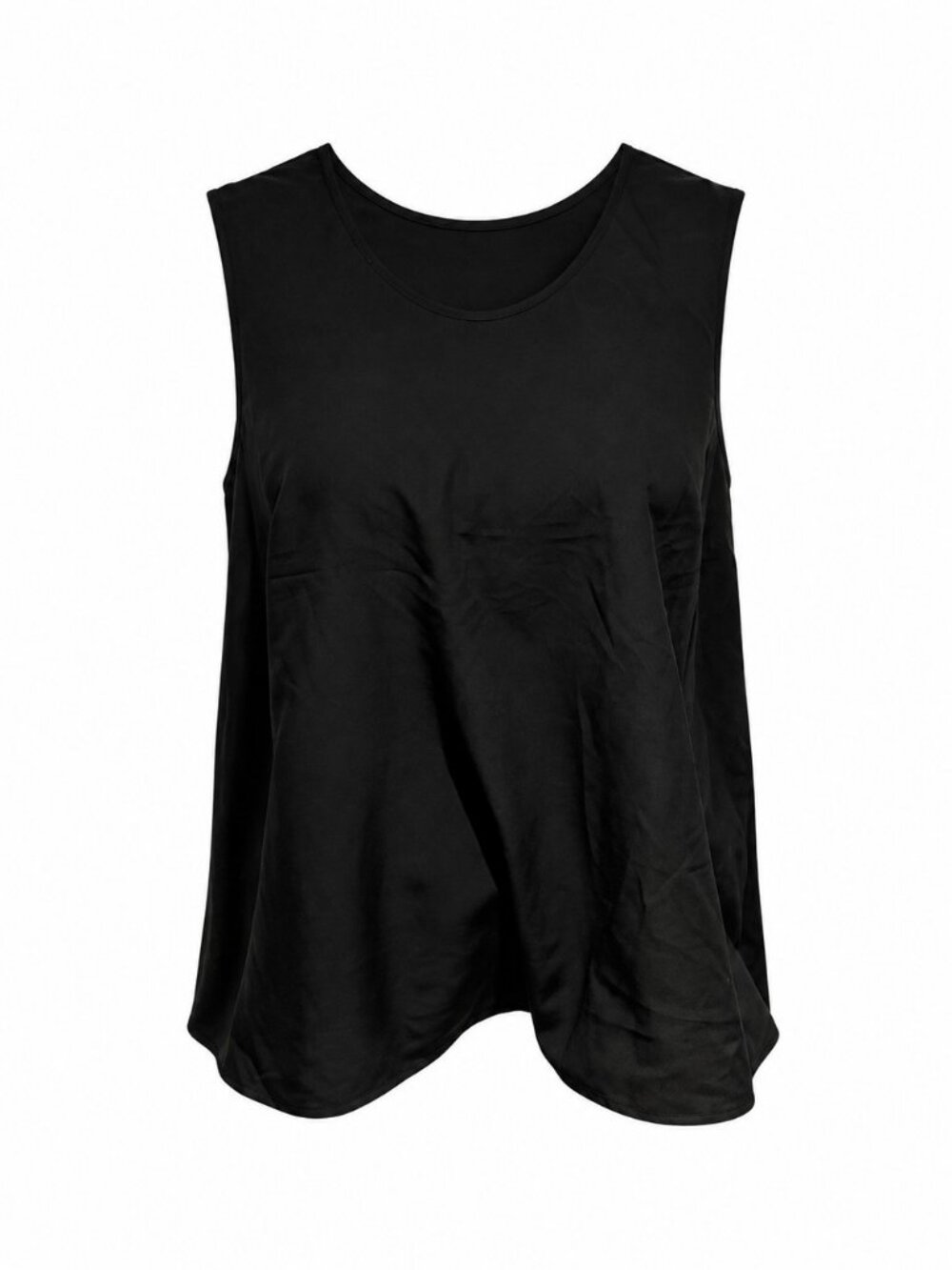 1.STATE Black Draped Deep-V Sleeveless Top - M